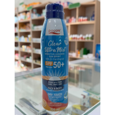 Солнцезащитный спрей PO Care Clear Ultra Mist Sensitive Advanced SPF50+ PA++++ для чувствительной кожи – 150 мл